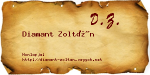 Diamant Zoltán névjegykártya