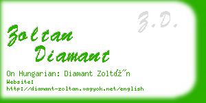 zoltan diamant business card